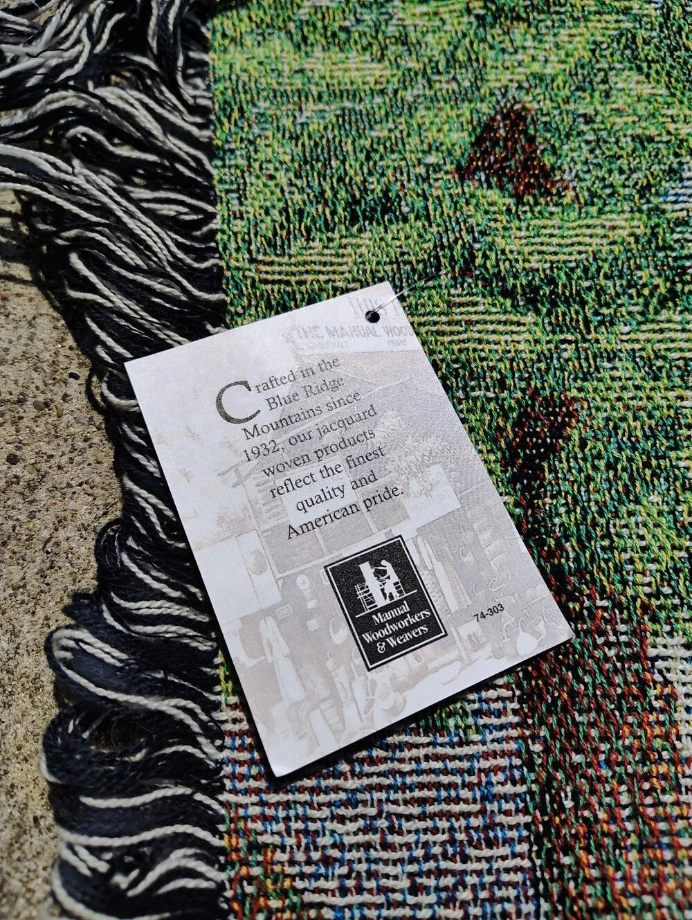 NWT Amazing Grace Tapestry Throw Blanket Church Hymn Christian USA Made Fringe